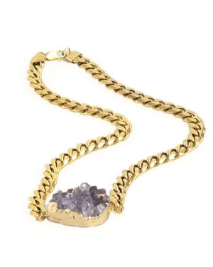 Amethyst Gold Necklace