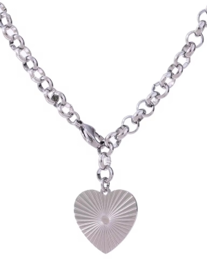 Eliana Heart Belcher Necklace - Silver