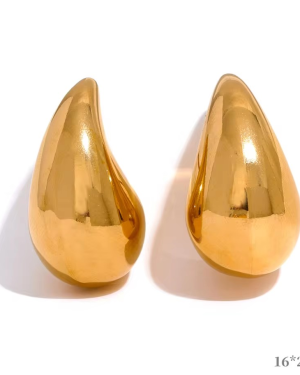 Water Drop Earrings - Gold